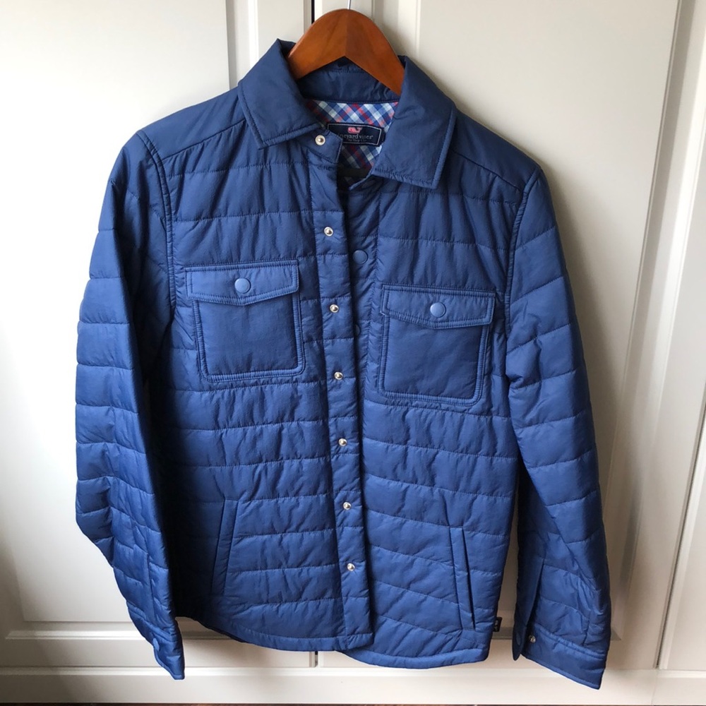 Men’s Vineyard Vine Blue Nylon Shirt Jacket